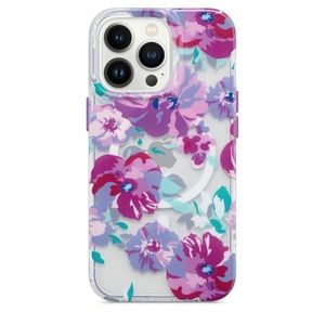 EUC iPhone 13 Pro Max Tech21 Evo Art Floral Bouquet MagSafe Case (Purple)